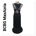 BCBG MaxAzria Black Twist Back Sleeveless Maxi Dress size small Y2K Photo 1