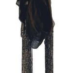 Indian Black & Gold Tassel Scarf Unisex Women's One Size Photo 0