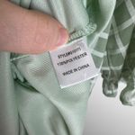 JODIFL Green Windowpane Midi Dress Medium Tiered Plaid Casual Flowy Cottagecore Photo 7