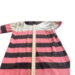 Escada Sport Women XL Striped Turtleneck Sweater Dress Coral Black Beige wool Pink Photo 3