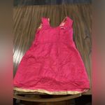 Nanette Lepore  Pink Striped Silk Linen Sleeveless mini v neck dress 6 Photo 7