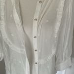 ZARA White  Flowy Button Blouse Top Photo 1