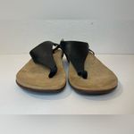 Vionic  Women's Kirra Thong Black Leather Sandals‎ Size 9 Photo 7