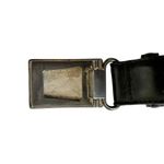 Ralph Lauren Art Deco Monogram Logo Buckle Black Leather Belt Photo 6
