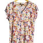 Banana Republic  Women's MP Linen Blend Floral Blouse‎ Lightweight Photo 0