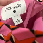 Diane Von Furstenberg  Pink Geometric Tank Top Size 6 Photo 5