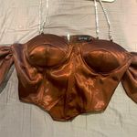 Boohoo Corset Top with Rhinestone Straps Photo 2