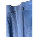 Moulinette Soeurs Anthropologie  Wool Blue Gold Button Ruffle Sleeveless Dress Sz Photo 6