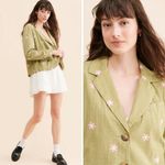 Free People New!  Cali Printed Blazer -‎ Moss Combo, size M Photo 3