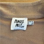 Princess Polly  - Open Front Ruched Long Sleeve Top in Metallic Tan Photo 1