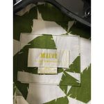 Anthropologie Maeve Bettina Dress Womens XS Green White Geometric Tiered Midi Photo 2