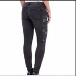 Seven 7 Jeans Seven7 Black Floral Skinny Jeans Photo 1