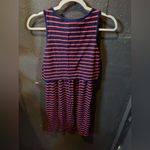 Gap Maternity Blue and Red Striped Sleeveless Dress Photo 3