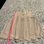 Paper Crane  Bohemian Roaring 20s Glam Neutral Beaded Tank Size XS Dainty Photo 6