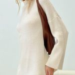 Princess Polly Estevan Cream Ribbed Knit Mockneck Sweater XS/S Photo 5