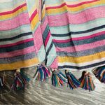 Main Strip Women Pink Striped Summer Beach Tunic Wrap Up Kimono Size Medium Photo 12