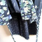 J Jill Womens Dresss Maxi Blue Floral Knit Pockets Shirt Sleeve Size Size M Photo 7