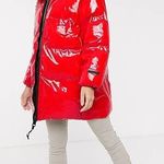 Juicy Couture Black List Red Puffer Coat Photo 1