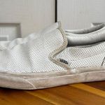 Vans  white perforated slip on sneakers men’s 6 women’s 7.5 Photo 2