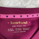 HEARTSOUL Purple Stretchy‎ Scrub Top XXS Extra Extra Small V Neck Pockets Photo 1