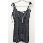 Le lis  Mini Dress Shoulders Tie Straps Front Hook And Eye Black Sz Large NWT Photo 1