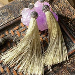 Tassel Shimmer Green & Austrian Crystal Earrings Green Photo 0