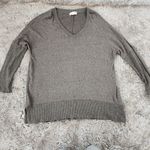 Pink Rose Sage Green Oversized V-Neck Sweater Rayon Blend Size Large Photo 0