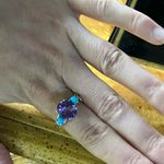 Moroccan Amethyst Sleeping Beauty Turquoise Sterling Silver Ring Size 9 Purple Photo 3