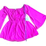superdown Revolve Jazzie Hot Pink Dress Off Shoulder Size Small New with tags Photo 5