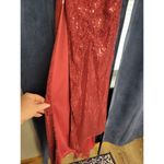 Cinderella Divine  Maroon Burgundy Sequins Formal Dance Homecoming Dress Size 12 Photo 2