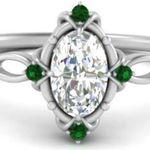 Oval Halo Antique Delicate Diamond CZ Ring Sterling Silver size 6 Photo 0