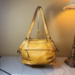 Born concept BØC Mustard Yellow Faux Leather Shoulder Bag Tote Purse Photo 4