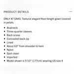 Theia Slate Blue Petal Appliqué boat neck Long sleeve floor Length Formal gown 6 Photo 7