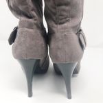 Worthington Gray Faux Suede Knee Length Heel Boots Size 9 Photo 10