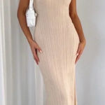 White Fox Boutique  Tammy Cream Sleeveless Maxi Dress SZ:S Photo 0