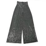 House Of CB Margarita Pants Sparkly Wide Leg Grey Silver Womens Size Small Photo 6