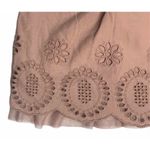 Aerie Womens Tulle Trim Eyelet Floral Dusty Rose Pink Cotton Skirt Size Large Photo 5