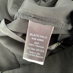 Black Halo  High Rise Black Pleat Front Wide Flare Leg Dress Pants size 6 Photo 7