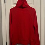 Large Red Waffle Knit long sleeve hooded shirt by Lady Food Locker Photo 2