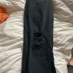 Nordstrom DAZE Shy Girl Black High-Waisted Distressed Cropped Flare Jeans Photo 5