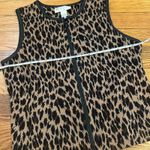 Leopard print zip up vest Brown Size L Photo 4
