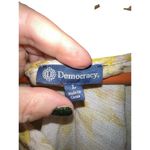 Democracy Yellow White Dot Peasant Blouse Boho 3/4 Sleeve Top Women’s Large Photo 2