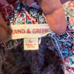 Grand & Greene off the shoulder ruffled sleeves w/ pom pom trim cute & colorful Red Size L Photo 10