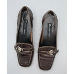 Etienne Aigner  'JULES' Classic Brown Leather Buckle Loafers Women's Size 7 Photo 2