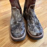 Roper Women’s 8.5 Cowboy Cowgirl Boots Brushed Cowhide Leather Riding Western Brown Photo 1