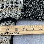 BKE  Boutique Black/Gold Womens Small Sweater  3/4 Sleeve Fisherman Knit Pullover Photo 12