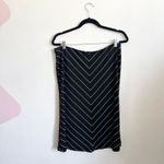 Black Chevron Midi‎ Skirt, Grunge, Y2K, Boho, Indie, Vintage, Edgy, Large, Retro Photo 1