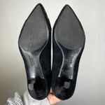 Franco Sarto  Vintage 6.5 Black Suede & Leather Heels Pointed Toe Buckle Pumps Photo 3