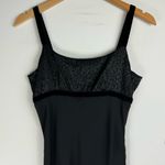 Jonathan Martin Vtg Y2K Black Slip Maxi Dress Velvet Floral Bodice Sz S/M Photo 3