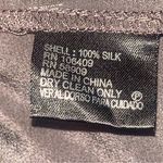 Antonio Melani Truly Beautiful Silk Blouse V Neck Charcoal Button Sleeves M Photo 8